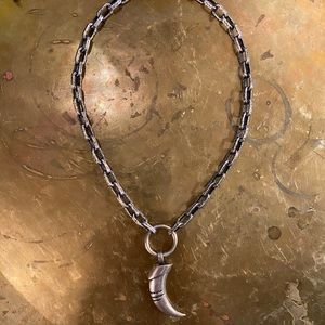 DIESEL Pre-Hysteric Claw Necklace 925